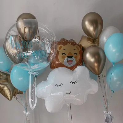 Шары на выписку для мальчика, Квіти та подарунки в Санкт-Петербурзі, купити  за ціною 7120 руб, Повітряні кульки в Zvezdolet з доставкою додому | Flowwow