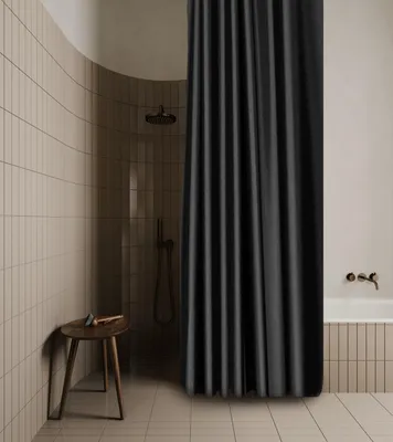 ᐉ Штора для ванны и душа SHHHHADE под кольца-прищепки 145х260 см  Темно-серый (30003)