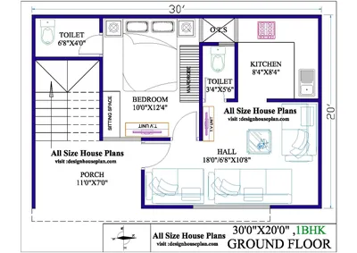 Планы домов 30 х 20 | Дизайн дома 30 X 20 | план 1к дома 600 кв.