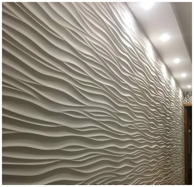 Стеновая 3D панель Стеновые гипсовые 3д панели в форме волны из гипса Г22,  50х50см — купить в интернет-магазине по низкой цене на Яндекс Маркете