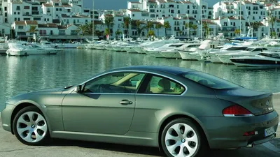 Купе BMW 645 серого цвета, использованное в Миттертайхе, за 16 490 евро,