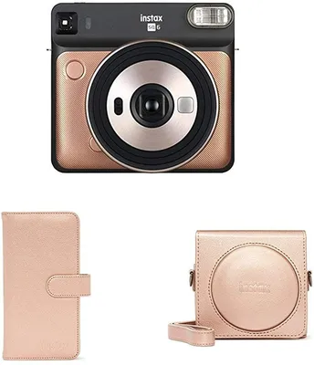 Fujifilm Instax SQ 6 EX D Sofortbildkamera, Blush Gold + Instax SQ 6 Album  Blush Gold + Instax SQ 6 Tasche Blush Gold | Sofortbildkamera, Fujifilm  instax, Kameras