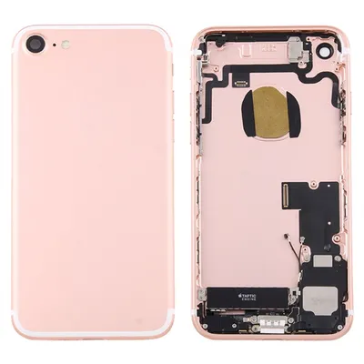 Батарея задней стороны обложки с картой лоток для iPhone 7 (розовое золото)