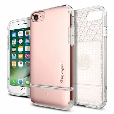 Купить Чехол Spigen для iPhone 7/8 Flip Armor розовое золото -  Интернет-магазин FUMIKO