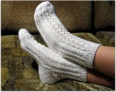 Вяжем носки. 6 красивых ажурных вариантов спицами – Paradosik Handmade -  вязание для начинающих и профессионалов
