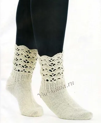 Белые носочки с ажурной каймой
