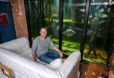 Британец ненавидит телевизор и превратил дом в гигантский аквариум - Zefirka