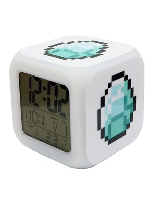 Детский настольный электронный будильник с подсветкой/ детские электронные  настольные часы ночник Алмазная руда Майнкрафт купить по низкой цене с  доставкой и отзывами в интернет-магазине OZON