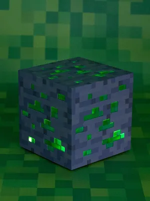 Светильник Minecraft \"Блок изумрудной руды\" - Бук-сток