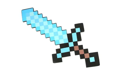 Пиксельный алмазный меч Майнкрафт 45см Minecraft Diamond Sword, цена 599  грн — Prom.ua (ID#1422639225)