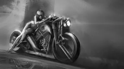 Мотоцикл чоппер арт - 66 фото