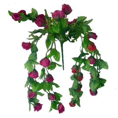Роза малиновая плетистая ампельная 7 веток 60см купить в 55опторг  (АВС0820Д) по цене 337.50 руб.