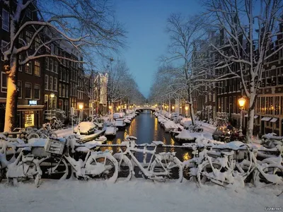 Акварель \"Амстердам зимой\" – купить на Ярмарке Мастеров – ERHUZRU |  Картины, Тула