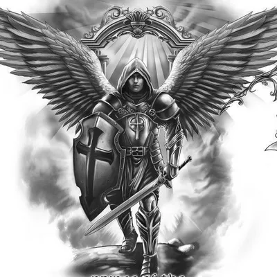 Ангел с мечом и щитом - 81 фото