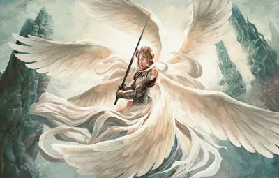 Обои ангел, меч, воин, архангел картинки на рабочий стол, раздел фантастика  - скачать
