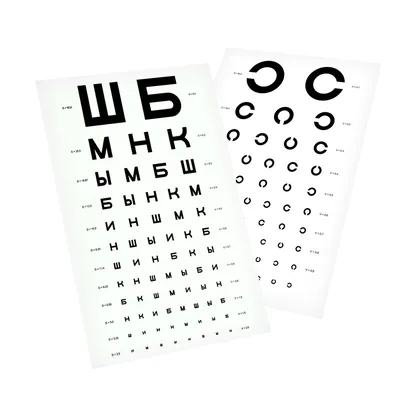Таблица для исследования остроты зрения - ДиОПТриЯ