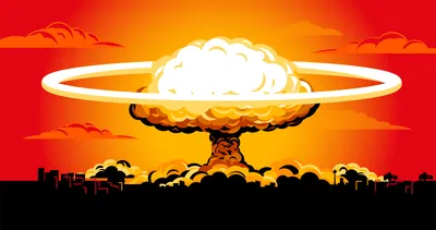 Вид на «атомный гриб» в Хиросиме вскоре после взрыва — военное фото