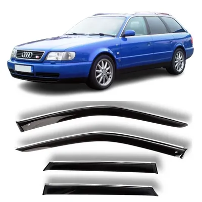 Audi A6 ; Ауди А6 (4A,C4) 1 JE Универсал 5 дверный; 1994; 1995; 1996; 1997;  кобра тюнинг; хром полоска; на автомобиль; на машину; дефлекторы боковых  окон; fenêtre latérale, pare vent, pare soleil,