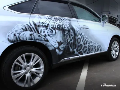 Lexus RX 270 - Аэрография - Белый леопард | Аэрография, Леопард, Грузовики
