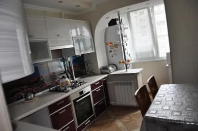 Объединение балкона с кухней - фото примеры реальный интерьеров