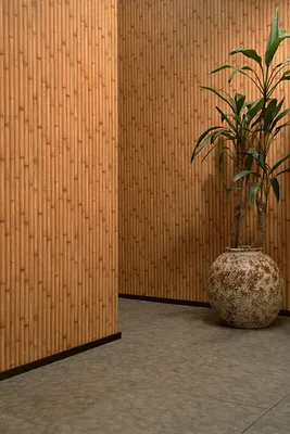 Бамбуковое полотно в интерьере фото
