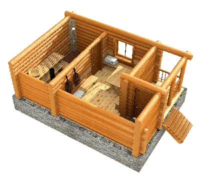 Проекты двухэтажных бань: основные преимущества и этапы строительства |  Построить баню Ру