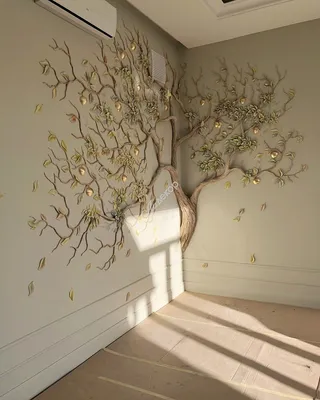 Лепнина дерево на стене - 66 фото