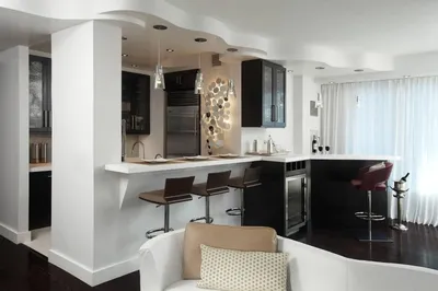 Барная стойка в квартире, дизайн барных стоек на кухне, фото