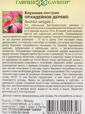 Баухиния \"Орхидейное дерево\" семена цветов за 89 ₽ купить в  интернет-магазине KazanExpress