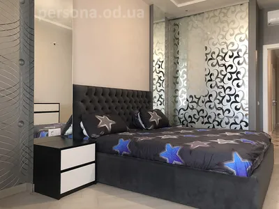 Спальня в черно-белом цвете на заказ Одесса