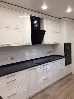 Бело черная кухня фото