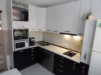 Бело черная кухня фото