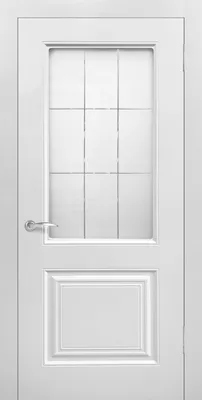 Межкомнатная дверь Роял 2 остекленная, Белый, Стекло \"Сатинато\" с  гравировкой в Волгограде за 11878 руб. - различные цвета и размеры
