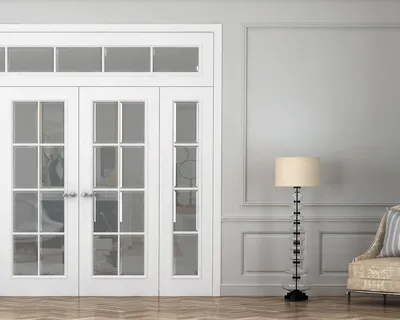 Белые двери со стеклом - 27 фото