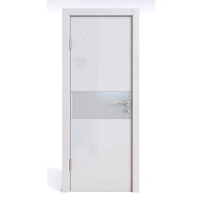 Купить дверь 501 Белый глянец с белым стеклом с доставкой и установкой  недорого в Москве