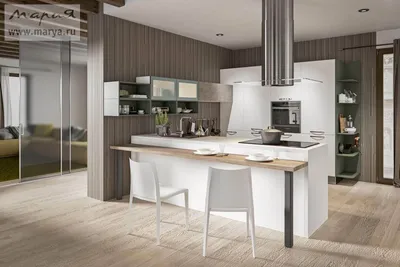 Белая кухня с деревянной столешницей – удачное стилевое решение для вашего  дома