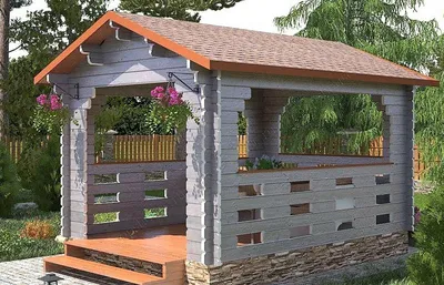 Беседка Из Термомодифицированного Бруса 12 М2 от Производителя Thermo  Outdoor Gazebo 124 — Купить Недорого на Bigl.ua (1319413881)