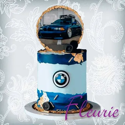Торт BMW с картинкой с доставкой по Москве Машины Тематические торты  Производство тортов на заказ - Fleurie