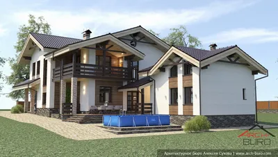 Двухэтажный семейный дом с гаражом на 2 автомашины | Волгоград |  Архитектурное бюро «Домой»