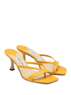 Jimmy Choo желтые босоножки на каблуке (583721), купить по цене 41 250 ₽