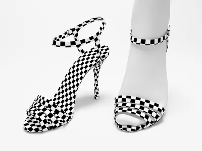 Босоножки на высоком каблуке 3D Модель $19 - .max .obj .fbx - Free3D