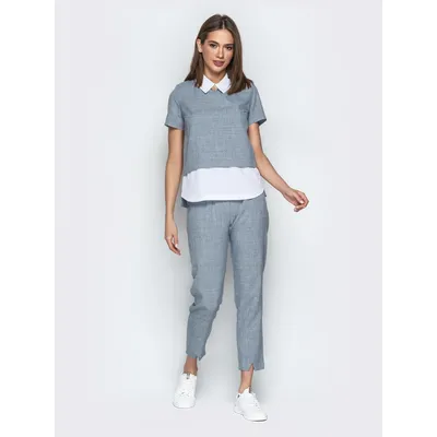 Стильный комплект-двойка: блузка+брюки - 20380 - цена, фото, описания,  отзывы покупателей | Krasota-ua.com