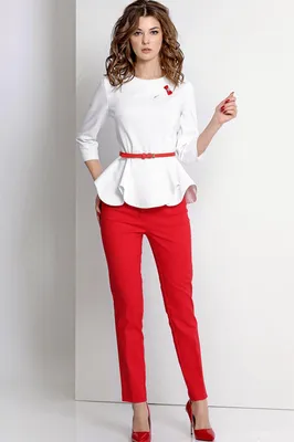 Женские брюки с блузкой - 69 фото