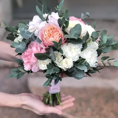 Свадебный букет невесты с пионовидной розой - 733 в Бресте