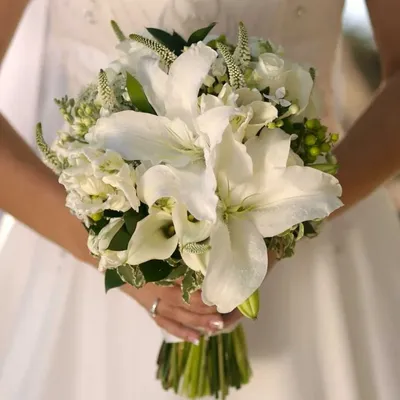 Букет невесты лилии фото