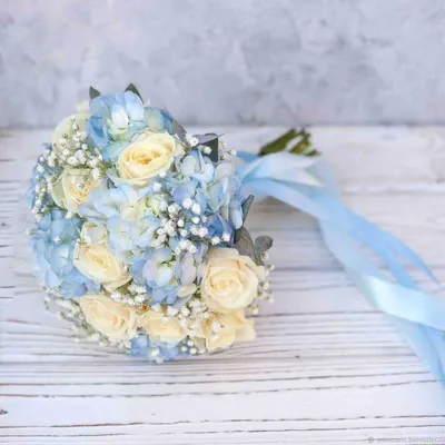 Букет невесты с гортензией, Цветы и подарки в Москве, купить по цене 6039  руб, Свадебные в BOLLONLY с доставкой | Flowwow