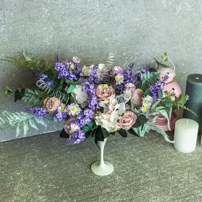 Цветочная композиция в стиле Прованс,интерьерные искусственные цветы –  купить онлайн на Ярмарке Мастеров – GGZPLRU | Композиции, Москва