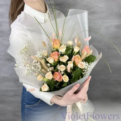 Букет цветов Прованс 💐 заказать в Москве с доставкой по цене 3 990 ₽ |  Флористическое кафе VioletFlowers 🌷