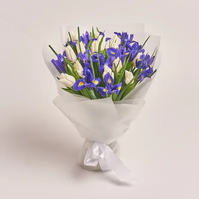 Букет 630 Микс Тюльпаны и Ирисы - заказать цветы с доставкой | Dicentra