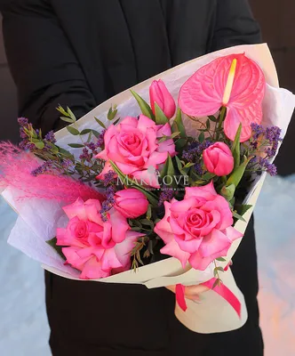 Букет цветов «Букет с антуриумом «Мечта поэта»» - купить с доставкой в  Копейске
